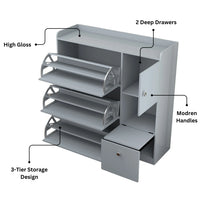 Dublin 3 Tier Shoe Cabinet