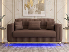 2 seater brown