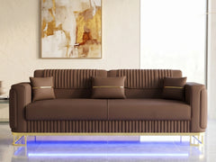 3 seater brown