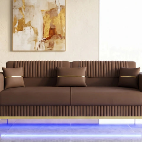 3 seater brown