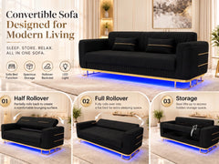 3+2 seater black