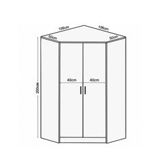 Verona | 2 door Corner | Black