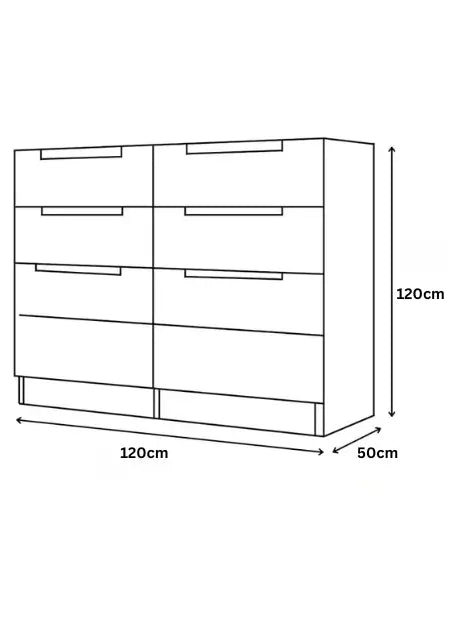 Valencia 6 Drawer Chest Dimensions & Specs