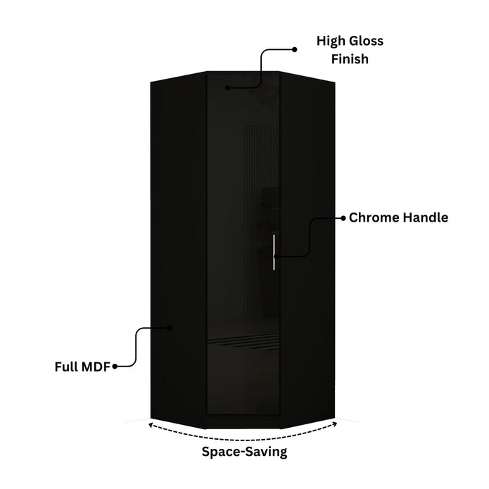 Verona | 1 door Corner | Black