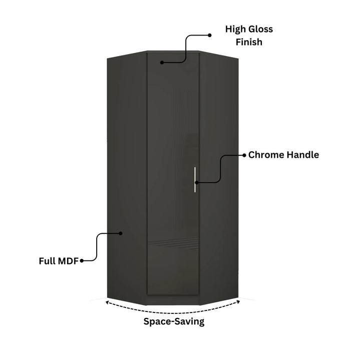 Verona | 1 door Corner | Dark Gray