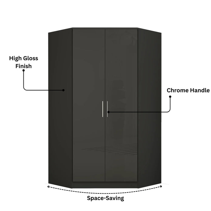 Verona | 2 door Corner | dark gray