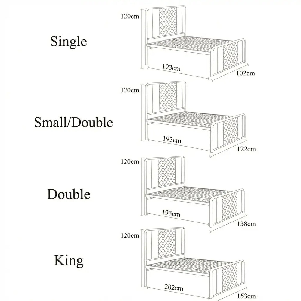 Swiss Metal Bed Dimensions & Specs